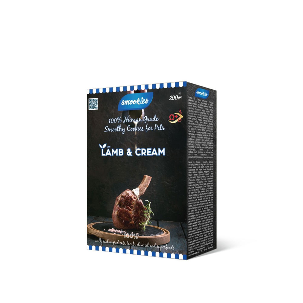 Smookies Lamb & Cream Μπισκότα Σκύλου 200gr