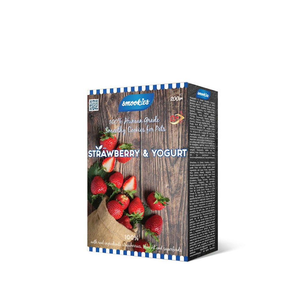 Smookies Strawberry & Yogurt Μπισκότα Σκύλου 200gr