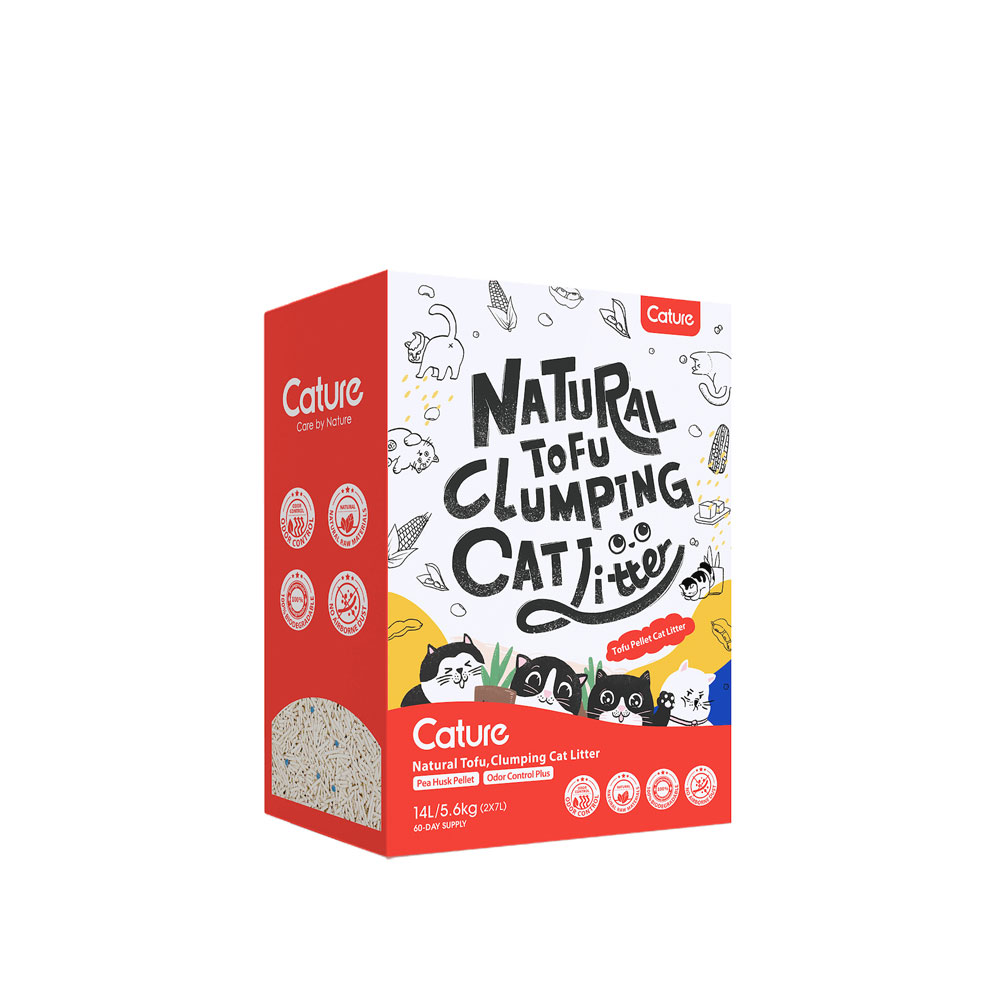 Cature Tofu Οικολογικό Υπόστρωμα Γάτας από Φυσικό Ανακυκλωμένο Ξύλο 14L