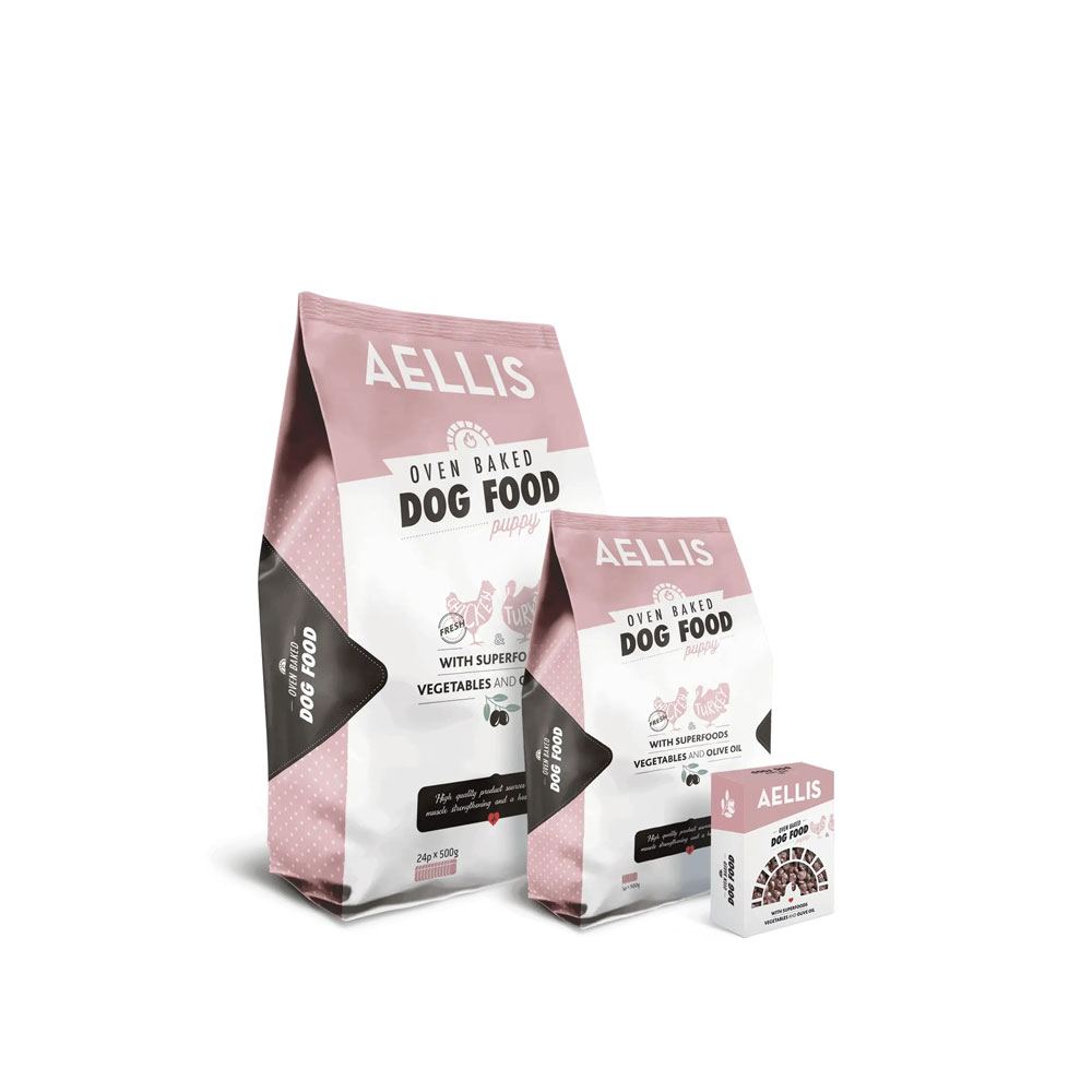 Aellis Oven Baked Dog Food Puppy Με Κοτόπουλο & Γαλοπούλα