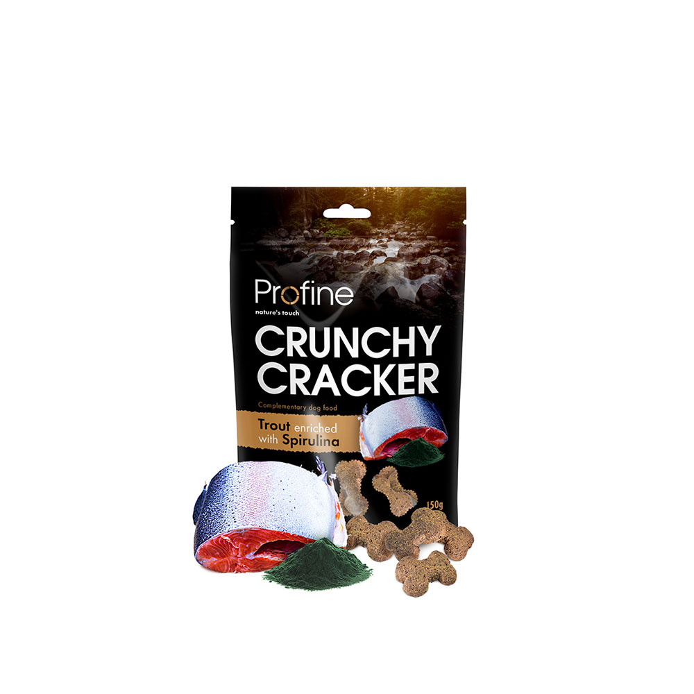 Profine Dog Crunchy Cracker Πέστροφα & Σπιρουλίνα 150gr