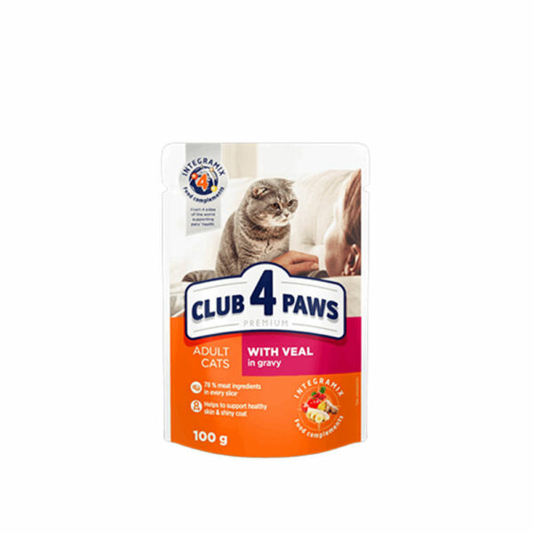 Club 4 Paws Veal in Gravy 100gr