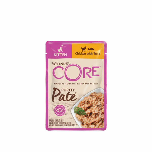 Wellness Core Purely Pate Kitten Κοτόπουλο με Τόνο 85gr