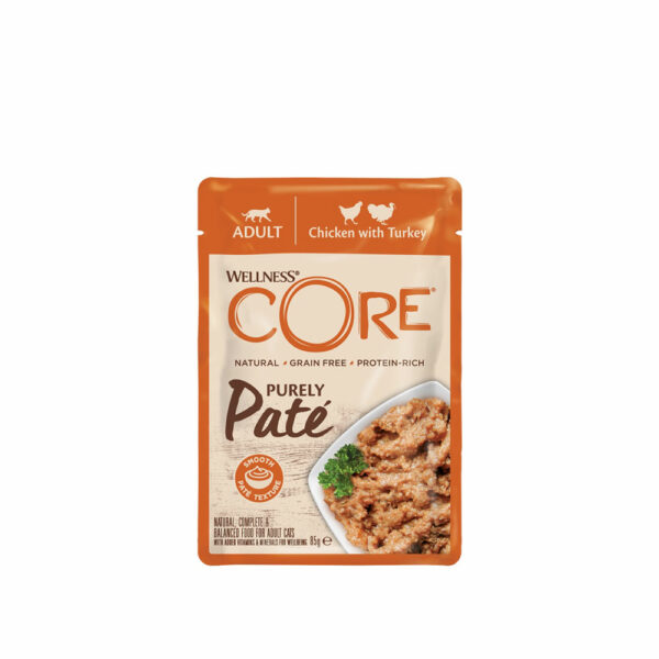 Wellness Core Purely Pate Κοτόπουλο με Γαλοπούλα 85gr