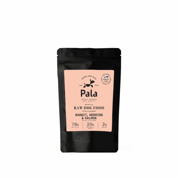 Pala Natural Raw Air-Dried Grain Free Μπουκιές με Κουνέλι Ρέγγα & Σολομό 100gr