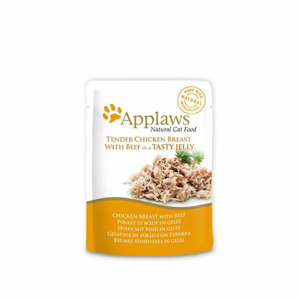 Applaws Natural Cat Food Chicken Breast & Beef in Tasty Jelly 70gr