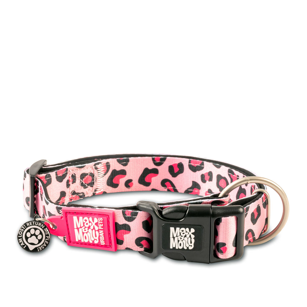 Max & Molly Leopard Pink Περιλαίμιο Σκύλου με Smart ID