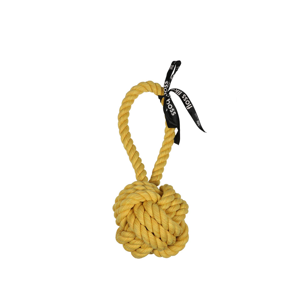 ‘Are you knots’ Ball with Loop Yellow 37cm