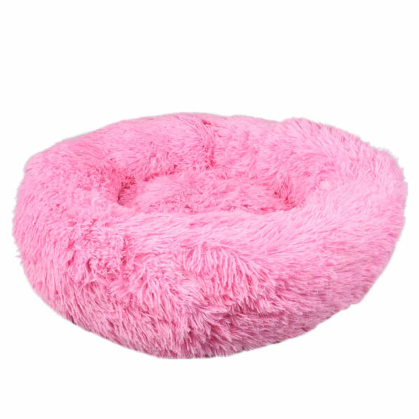 Fluffy Donut Pet Bed Pink