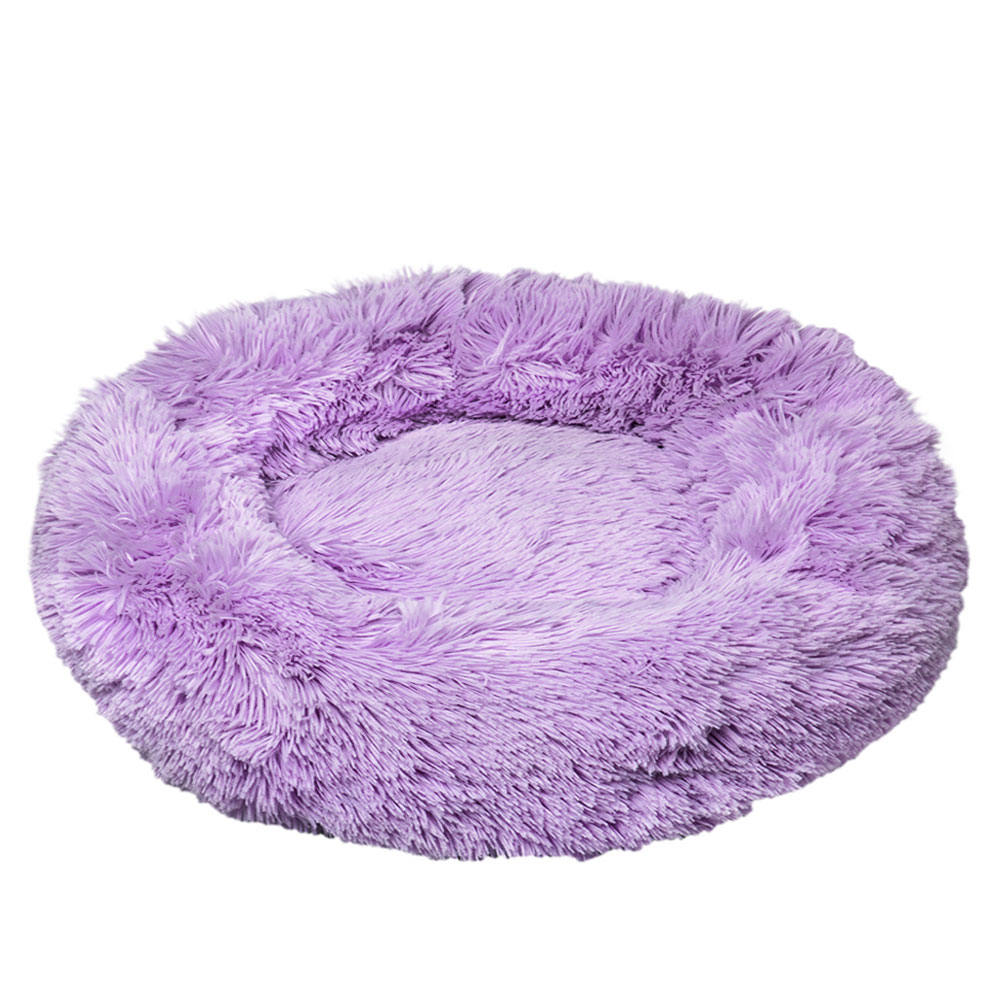 Fluffy Donut Pet Bed Purple 90cm