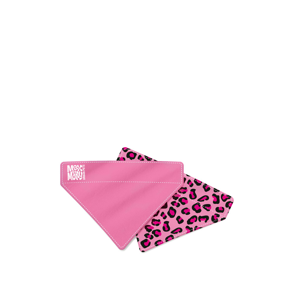Max & Molly Leopard Pink Bandana XS–S