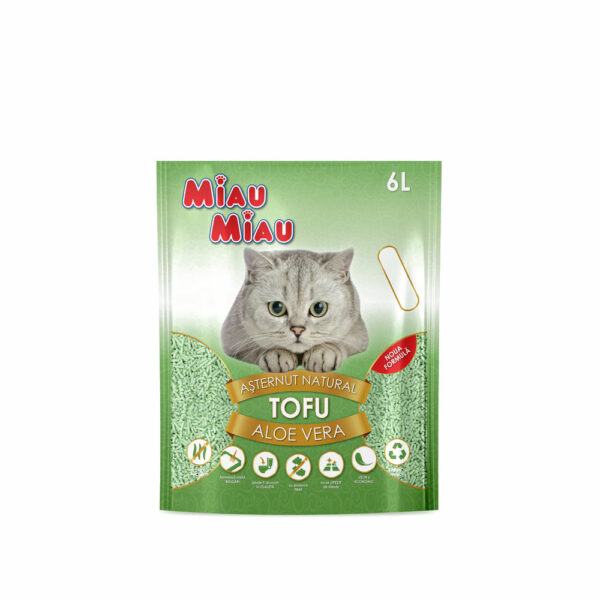 Miau Miau Tofu Cat Litter Aloe Vera 6lt