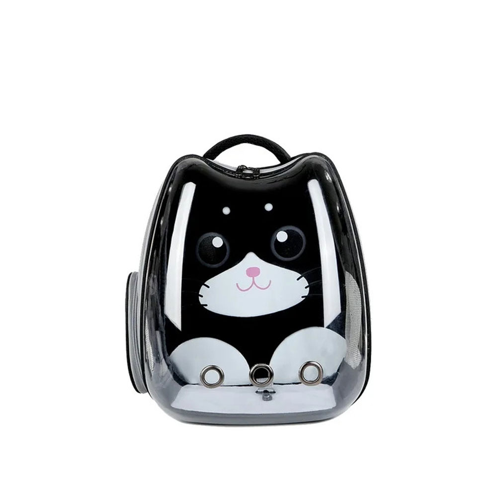 Τσάντα Μεταφοράς Dome Cat Face Μαύρη 40x33x25cm